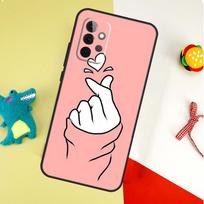 Kpop Finger Heart For Samsung Galaxy A05 A06 A16 A54 A34 A14 A55 A35 A15 A53 A33 A13 A22 A32 A52 Phone Case For Samsung A51 4G