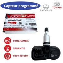 Capteur TPMS 433MHz programmé pour LEXUS/TOYOTA (CT, IS, NX, RX, GS, LS, RC) - réf. 42607-02031