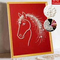 5D DIY Pearl Diamond Painting Kit Elegant Horse Full Drill Embroidery Mosaic Art Home Wall Decor Gift 30x40cm