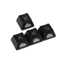 4Pcs Wasd Arrow Broadside Lighting Key Cap For Mechanical Keyboard Compatible With Mx Switch Cute Emo Keycap Set as the picture
