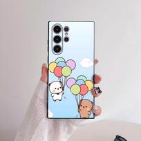 BUBU DUDU Anime Cute Phone Case For Samsung Galaxy S25 S24 S22 S23 Ultra S21 S20 Plus 5G Frosted Non-Slip Full Cover Case samsungS25