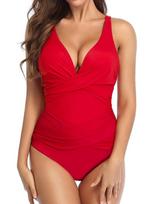 One Piece Swimsuit Women High Waist Tight Cross Sexy Backless Swimwear Fashion Elegant Beach Vacation Bathing Suit S