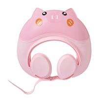 Adjustable Baby Shower Cap Toddler Water Resistant Bathing Hat Soft Flexible Protective Shampoo Shield for Kids Bathing Safety One Size rožinė