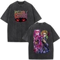 2026 Anime Jojo Bizarre Adventure Kira Yoshikage Killer Queen Vintage Washed T Shirts Mens Women Casual Cotton Short Sleeves T-shirts L