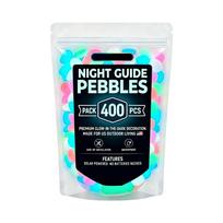400pc Garden Pebbles for Outdoor Landscape Decoration Glow in the Dark Stones for Pathways Driveways Fish Tanks and Patios One Size