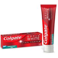 Colgate Optic White dėmes šalinantis dantų balinimo dantų pasta, gaivaus mėtų gelio, 6 uncijos