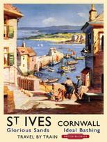 Mfoever St IVES Cornwall Retro Metal Aluminium Wall Sign Vintage Style GiftAluminum 20x30cm（7.8x11.8inch）