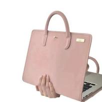 PU Laptop Bag Pink Computer Protective Case Laptop Handbag Laptop Sleeve  for Girl for 15.6/16in rožinė