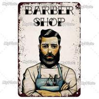 Mfoever Tin Vintage Barber Shop Poster Store Metal Sign Plate Tin Sign Wall Crafts Retro Decor For Home Plaque Decoration Gift (as the picture,20x30cm)