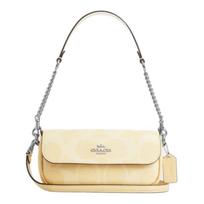 COACH Hailey 20 Letter Logo Chain Strap Faux Leather Crossbody Shoulder Bag Small Women's Hay Yellow geltona