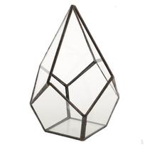 Geometric Shape Glass Flower Pot Terrarium Box Moss Plant Display Case Holder