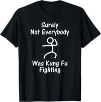 Surely Not Everybody was Kung Fu Fighting - Stick Man T-Shirt S įvairiaspalvis