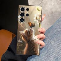 Case for Samsung Galaxy S26 Ultra S24 S23 S21 FE S10 S9 S25 Plus S20 Ultra Note 20 8 9 10 Funda Phone Cover Cute Cat Galaxy S9