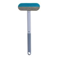 Pet Hair Remover Long Handle Reusable Lint Cleaner for Dog Cat Hair Multi-functional Fur Removal Brush for Couches Carpets Car Seat Clothes Bedding mėlyna
