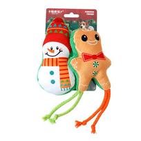 Fluffy Christmas Plush Toy Catnip Gingerbread Snowman Cartoon Toy Wholesale Relieve Boredom For Your Cat! StyleA