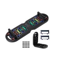 Foldable Push Up Board Multifunctional Workout Station Portable Exercise Equipment for Home Gym Outdoor Fitness Training with Adjustable Handles One Size