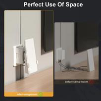 White Wall Mount For Starlink Router Featuring Power Adapter Holder ABS Bracket For Home RV Office Versatile Mounting China Mainland