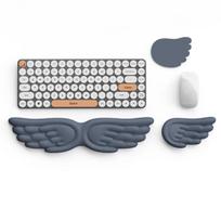 New Angel Wing Mouse Wrist Rest Set Memory Foam Non-Skid Mouse Pad Ergonomic Wrist Support Soft Keyboard Palm Rest Pain Relief pilka