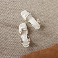 Krazing Pot Microfiber Med Heels Office Lady European Design Buckle Straps Metal Buckle Summer Size 43 Size 42 Women Sandals 34 dramblio kaulas
