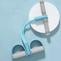 Rubber Yoga Pedal Puller 4-Tube Elastic Pull Rope Sit-up Pull Rope Resistance Band  Waist mėlyna