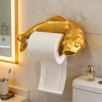 Golden Carp Bathroom Tissue Dispenser Waterproof Plastic Toilet Paper Rack  Household auksas