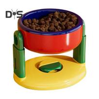 Liftable Suction Cup Pet Bowl Adjustable Height Food And Water Dish Elevated Pet Feeder Bowl for Cats Dogs to Protect Cervical Spine B