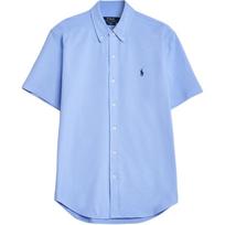 Polo Ralph Lauren Ss24 Pony Logo Embroidered Short Sleeve Shirt Men shirts Harbor-Island-Blue 710793044-003 S