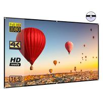 72 colių nešiojamas HD projektoriaus ekranas 16:9 Projekcinis ekranas Sulankstomas Patvarus Montuojamas ant sienos Lauko filmams Namams 72-INCH
