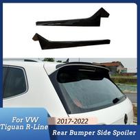 For VW Tiguan MK2 R-Line 2017-2022 Gloss Black ABS 2PCS Car Rear Window Spoiler Side Wing Cover Trim Body Kit Tuning Gloss Black