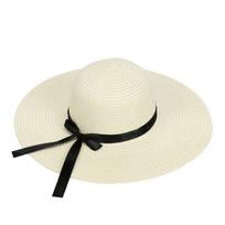 Casual Big Wide Brim Floppy Straw Foldable Sun Hat Beach Hat Straw Cap Summer Bow Cap tamsiai mėlyna