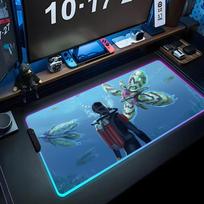 subnautica Pelės kilimėlis RGB Žaidimų pelės kilimėlis Didelis LED kilimėlis PC stalo kilimėlis Šviečiantis pelės kilimėlis Dideli klaviatūros kilimėliai Stalo kilimas su apšvietimu RGB600x300x3mm