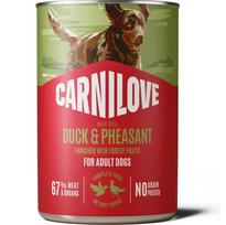 CARNILOVE Paté Made with Duck & Pheasant konservuotas pašaras šunims 400 g, 6 x 400 g