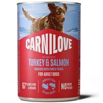 CARNILOVE Paté Turkey & Salmon Adult konservuotas pašaras šunims 400 g, 24 x 400g