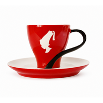 Julius Meinl Trend Kavos puodelis su lėkštute 120 ml raudonas