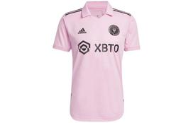 Adidas Inter Miami CF Marškinėliai Vyriški Rožiniai Polo Apykakle Vidutinio Stiliaus Tiesus Kirpimas IB5026 XL