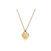 Tiffany & Co. Širdelės formos pakabuko serija Širdelės dizainas Raidėmis graviruotas karoliai Moteriški karoliai Auksiniai 72975146 F,Gold