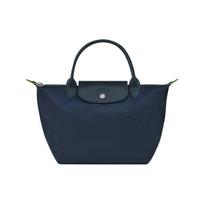 Longchamp vientos spalvos užsegamas sulankstomas odinis pirkinių krepšys Mažas moteriškas rankinis krepšys Mėlynas L1621919P68 Blue
