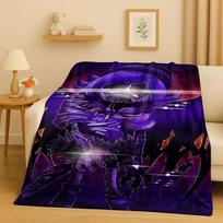 HD Cartoon Murder Drones V Uzi J Robot Flannel Blanket,Ultra Soft Warm Plush Throw for Home Bedroom Bed Sofa Cover Picnic Kids 75x90cm
