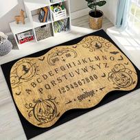 3D Retro Raganos Ouija Gotikinė Dvasų Lenta Kilimas Miegamajam Svetainei Sofai Namų Durų Kilimėlis Dekorui, Didelis Vaikų Žaidimų Neslystantis Grindų Kilimėlis 40x60cm( 15x23in )