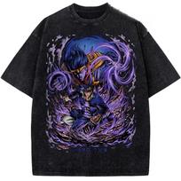 JoJos Bizarre Adventure Kuujou Joutarou Printed Tee Men Women Washed Cotton Tshirts Manga Casual T Shirt Harajuku Male Tshirt S