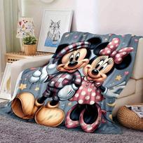 1pc Mickey Mouse and Minnie Mouse Plush Toy, Soft Home Decorative Blanket for Room Decorationz009 130cmx150cm