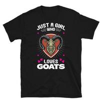 Girl Who Lover Goats Mountain Goat Funny Goat Animal T-Shirt XL