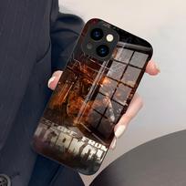 E-Escape From Game T-Tarkov Phone Case For IPhone 17 Air 16 E Pro Max 15 14 13 Mini 12 Pro 11 Max Plus Black Glass Cover iPhone 15 Plus