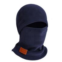 Cold-Proof Winter Fleece Balaclava Thermal Face Cover Moto Full Face Mask Warm Cycling Cap  Outdoor tamsiai mėlyna spalva