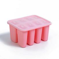 Creative Design Homemade Ice Box DIY Popsicle Mold Cube Tray Ice Cream Popsicle Mold  Kitchen Use rožinė