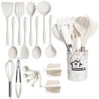 18PCS Non-Stick Silicone Kitchen Utensils Set Heat-resistant Comprehensive Cooking Turner Spatula Set Scald-proof balta