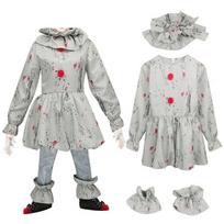 Pennywise Clown Halloween Costume For Kids Perfect For School Parties L