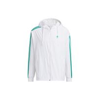 Adidas Neo Essentials Windbreaker With Three-Stripe Colorblock Unisex Outerwear White IA4963 M