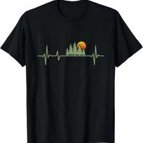 Trees Wildlife Nature Heartbeat Forest T Shirt S įvairiaspalvis