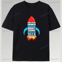 Aero Space Engineer Astronaut Shirt Planet Astronaut Helmet Costume Rocket Science Camiseta Cotton O-neck Casual Wear S įvairiaspalvis